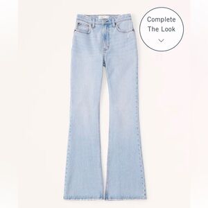 Abercrombie High Rise Vintage Flare Jean in Light Wash
